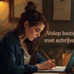 Volop bezig met schrijven