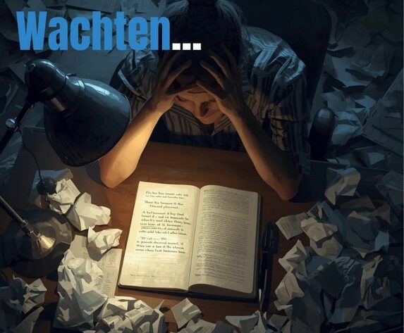 Wachten op de uitslag van schrijfwedstrijd